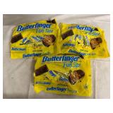 3 Bags of Snack Sized Butterfingers