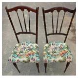 Pair of Vintage French Country Side Chairs