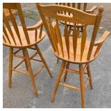 Oak Swivel bar stools