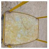 Yellow Vintage Metal Kitchen Cart