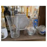 30 piece Lot of Glass Vases, Bottles and Pitchers