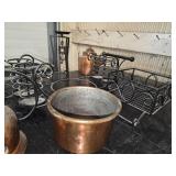 Copper Kettles and Boiler W/ other tableware