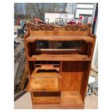 Antique Bookcase Secretary locking China cabinet