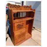 Antique Bookcase Secretary locking China cabinet