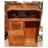 Antique Bookcase Secretary locking China cabinet