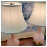 Pink Opaline Lamps
