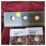 5-Mercury Silver Dimes