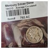 5-Mercury Silver Dimes