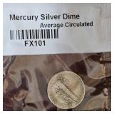 5-Mercury Silver Dimes