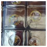 War of 1812 Coin Set 50c and Civil War Battle Flags 50c