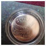 2014 Baseball Commemorative Curved Coin 50c Size