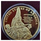 US Constitution Gold Gilded Bill of Rights Coin