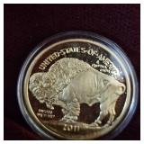 2011 Gold Gilded Buffalo/Big Chief $1
