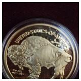 2011 Gold Gilded Buffalo/Big Chief $1