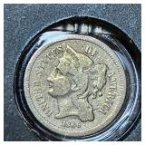 1866 Three Cent Piece, Choice