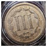 1866 Three Cent Piece, Choice