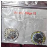 10 World War II 50c Coins, 12 World War II 50c Coins