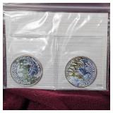 6 Legends of the West 50c Coins and 4 WW I Coins