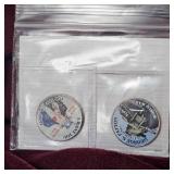 6 Legends of the West 50c Coins and 4 WW I Coins