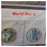 10 World War II 50c Coins, 12 World War II 50c Coins