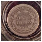 1854 Liberty Seated Half Dime, Very Nice