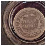 1854 Liberty Seated Half Dime, Very Nice