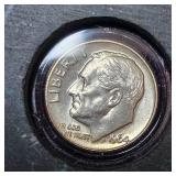 7 Roosevelt Dimes, 5 are Silver