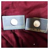 Washington Commemorative Half Dollar and Statue of Liberty Commemorative Half Dollar