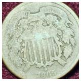 1865 Two Cent Piece