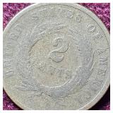 1865 Two Cent Piece