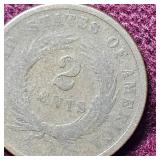 1865 Two Cent Piece