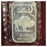 1 oz Liberty Chief/Buffalo Bar(.999)Silver