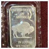 1 oz Liberty Chief/Buffalo Bar(.999)Silver