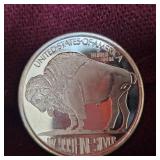 1 oz Big Chief/Buffalo Silver Round