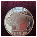 1 oz Big Chief/Buffalo Silver Round