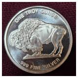 1 oz Big Chief/Buffalo Silver Round