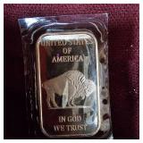 1 oz Liberty Chief/Buffalo Bar(.999)Silver