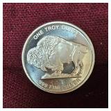 1 oz Big Chief/Buffalo Silver Round
