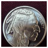 1 oz Big Chief/Buffalo Silver Round