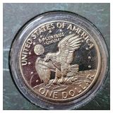 4-Eisenhower Dollars, (1 is a proof, 1UNC/60 grade)