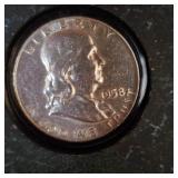 1958 Franklin 50c