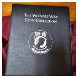 2-Binders Vietnam War 50c-Color Gilded Coins