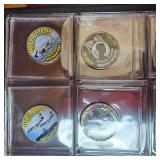 2-Binders Vietnam War 50c-Color Gilded Coins