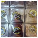 2-Binders Vietnam War 50c-Color Gilded Coins