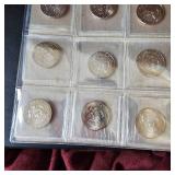 2-Binders Vietnam War 50c-Color Gilded Coins