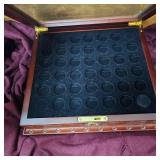 Collectible Quarters Glass Top Case