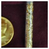 2015 Gold Plated Kennedy and 24kt 3mil tube of Gold flakes/Pieces