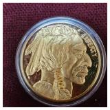 2011 Gold Gilded Big Chief/Buffalo $1