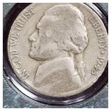 5-Jefferson War Time Silver Nickels