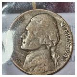 5-Jefferson War Time Silver Nickels